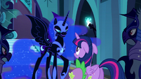 Nightmare Moon --...you came by this magic to travel through time-- S5E26