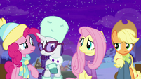 Pinkie Pie and Rarity unsure how to answer MLPBGE