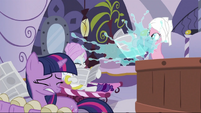 Pinkie Pie reaching out newspaper S2E23