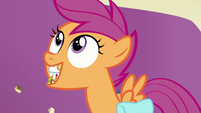 Scootaloo with mouth full "okay!" S7E7