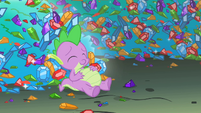 Spike ate as much as he could