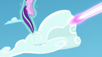 Starlight levitates herself up from the cloud S5E26