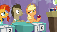 Applejack and Dr. Hooves on a team S9E16