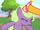 Cheese putting party hat onto a pony S4E12.png