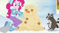 Pinkie Pie placing her potato snowman EGHU