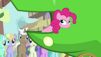 Pinkie Pie thinking about what Scootaloo said S3E4