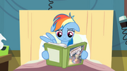 Rainbow Dash reading book with no excitement S2E16