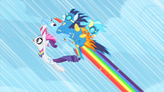 Rainbow Dash with Rarity and the wonderbolts S1E16