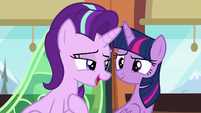 Starlight Glimmer --I wouldn't say mobbed-- S6E16