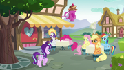 Starlight Glimmer approaches the main five S6E21