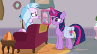 Twilight asks Silverstream about Dusty S9E5