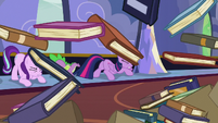 Derpy crashes into boxes of books S6E25