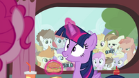 Foals behind the window looking at Twilight S4E15