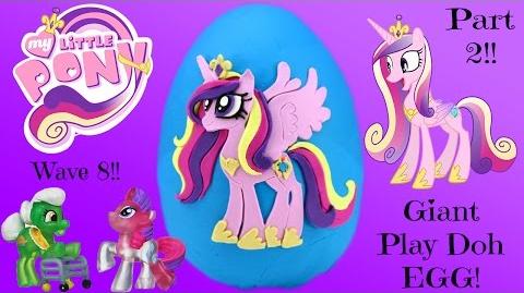 GIANT Princess Cadence My Little Pony Surprise Egg Play Doh - Part 2 MLP Wave 8 Neon Collection