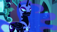 Nightmare Moon looking serious S5E26