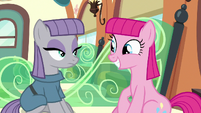 Pinkie smiling with Maud hairstyle S7E4