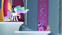 Princess Celestia getting very excited S8E7