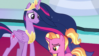 Princess Twilight approaches Luster Dawn S9E26