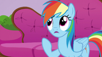 Rainbow Dash thinking of an excuse S6E10