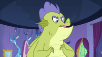 Sludge looking antagonistic at Spike S8E24