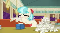 Coco Pommel blowing her nose S6E9