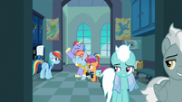 Fleetfoot and Silver Zoom smugly leave the locker room S7E7