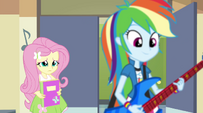 "Oh, okay." (Rainbow's lying, Fluttershy. You do know that?)