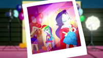 Photo of Rarity with AJ and Rainbow in the background SS2