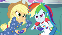 Rainbow Dash and Applejack playing a video game EG2
