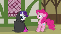 Derped Rarity and stunned Pinkie Pie, nice.