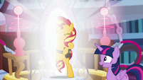 Sunset Shimmer stepping out of the portal EGFF
