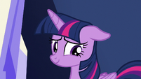 Twilight Sparkle looking embarrassed S9E14