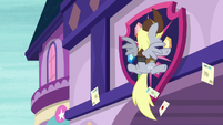 Derpy slams into the school shield S8E25