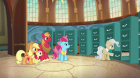 Mayor Mare closing a file cabinet S7E13