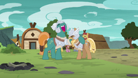 Mighty Helm stallions laughing together S7E16
