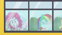 Pinkie Pie and Rainbow riding the CHS bus EG4