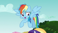 Rainbow "I'll come and get those storm clouds" S6E21