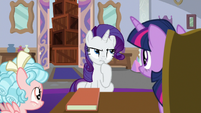 Rarity thinking about her new lesson plans S8E16
