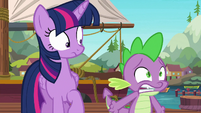 Spike begging the ponies for answers S6E22