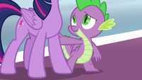 Spike glad that Twilight is feeling better S9E1