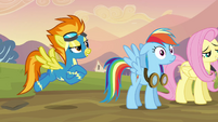 "Nice job, Rainbow Dash." Says the mare who hasn't helped one bit.