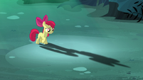 Apple Bloom looking at her shadow S5E4