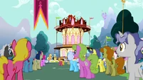 Everypony, at the ceremony for Applejack.