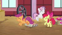 Cutie Mark Crusaders happy.