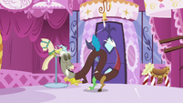 Discord pushes the painting away S5E22
