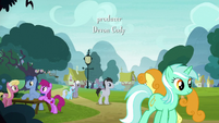 Ponies mingling in Ponyville S8E18