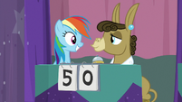 Rainbow and Matilda with a score of 50 S9E16