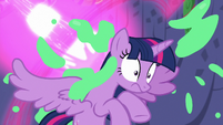 Shining Armor blasts pudding behind Twilight MLPBGE