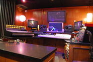 The workstation where William Anderson produces the background music for the show.