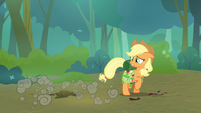 Applejack sees Scootaloo fall through the ground S3E06